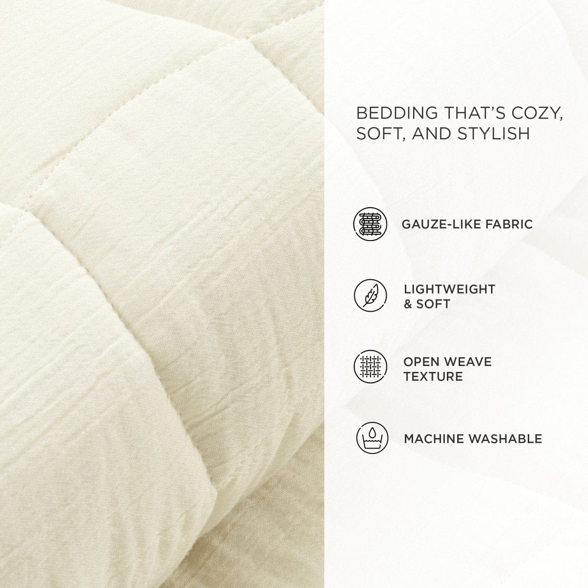 LushDecor Cloud Gauze 3 Piece Quilt Set - view 14