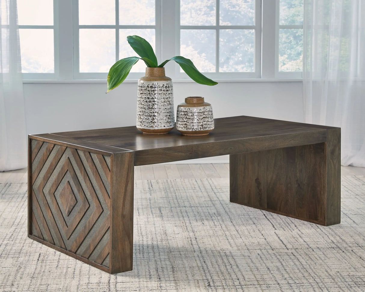 Dreggan - Rectangular Cocktail Table - Brown - Best Buy Furniture