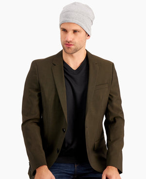 Alfani Men's Solid Cut & Sew Beanie Grey
