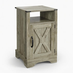 Farmhouse Nightstand, Charging Station & Storage