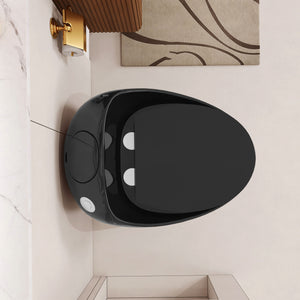 Modern Egg Shape Toilet 1.28 Gpf Single Flush Ceramic