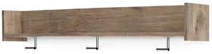 Oliah - Wall Mounted Coat Rack w/Shelf - Natural - Best Buy Furniture