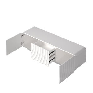 58" TV Console with Modern Unique Spiral Wave Design