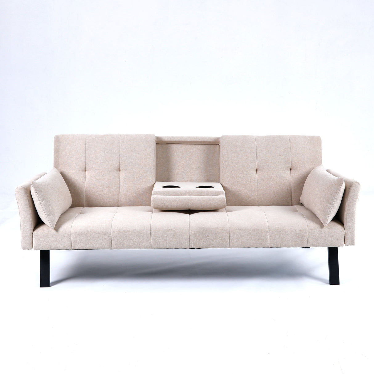 Sofa Bed With Foldable Design And Cup Holder