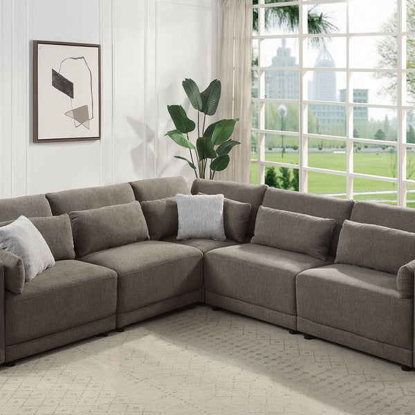 Rylie Modular Sectional Sofa With Toss Pillows