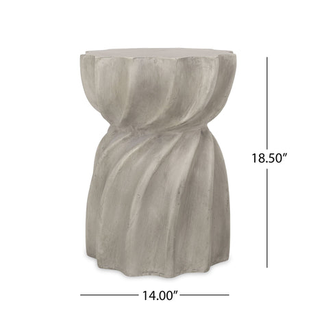 Modern Canis Side Table Outdoor Use - Gray