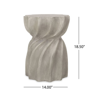 Modern Canis Side Table Outdoor Use - Gray