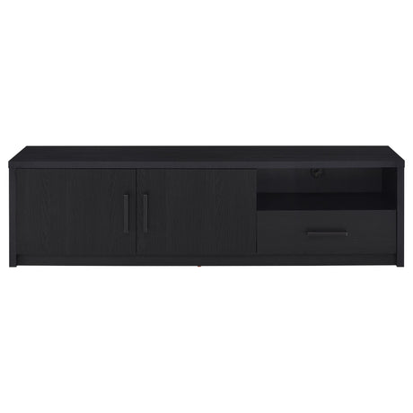 Ian - 2 Door TV Stand Media Console With Storage - Black