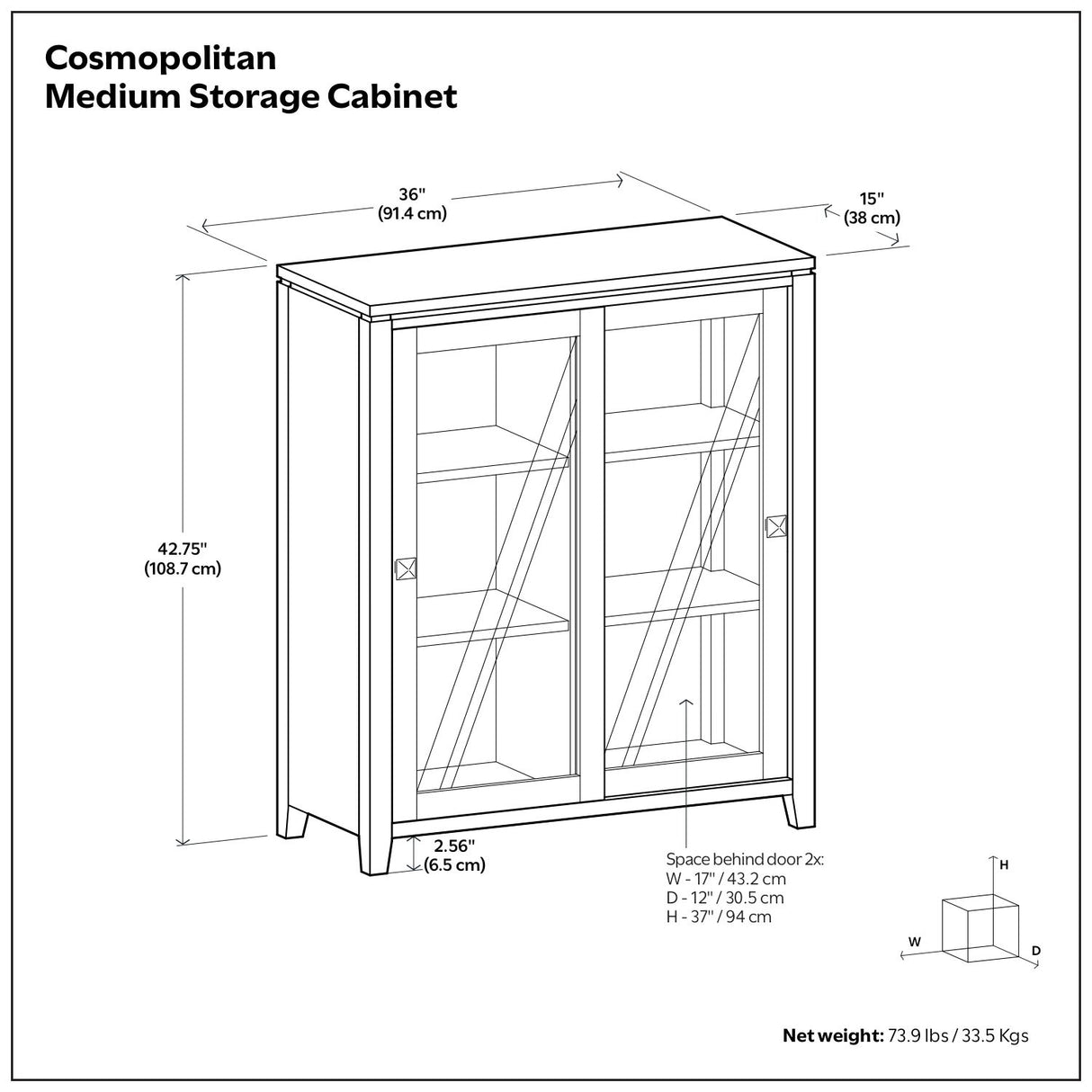Cosmopolitan - Handcrafted Medium Storage Cabinet