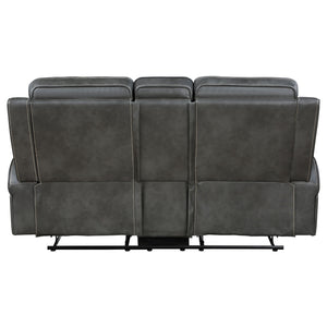 Forrest - Motion Reclining Loveseat With Console - Gray