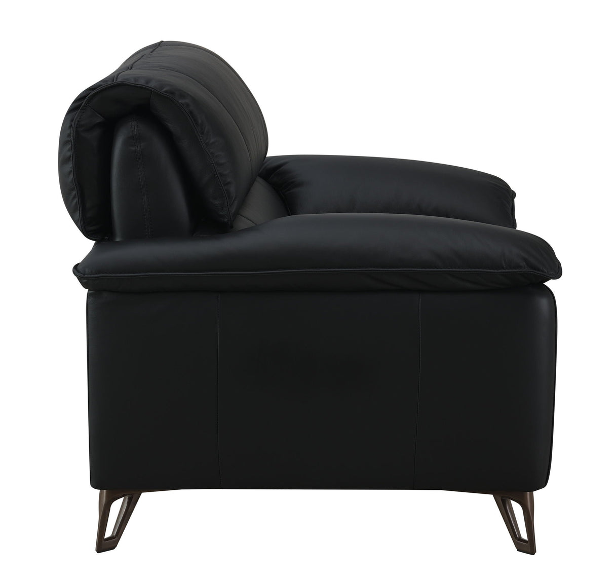 Eilene - Top Grain Leather Chair - Black - Best Buy Furniture