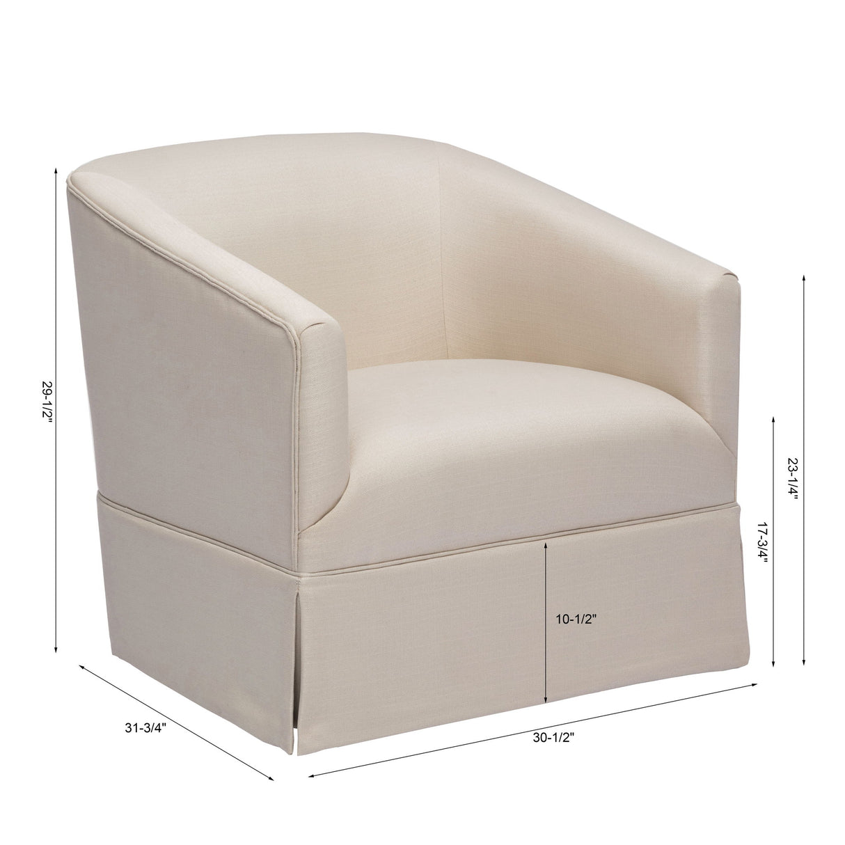 Earl - Skirted Swivel Chair