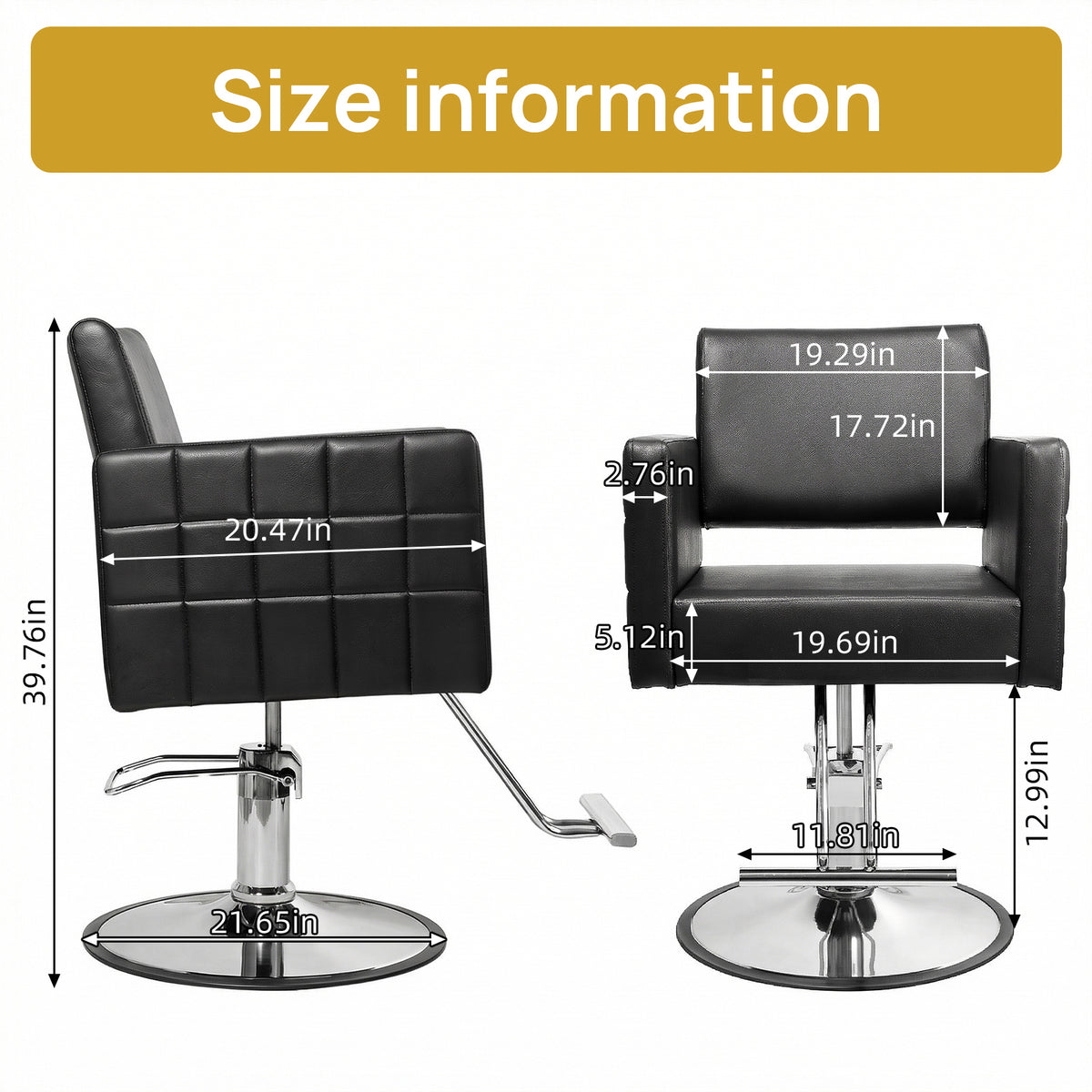 Black Salon Stylist Chair for Home
