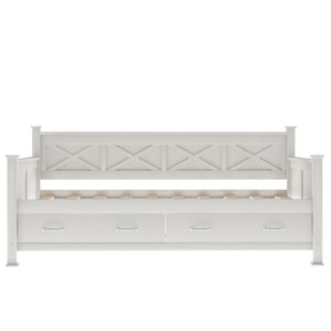 Modern Daybed With 2 Large Drawers, X Shaped Frame