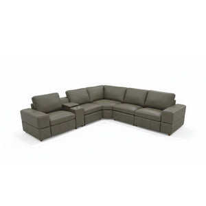 Upholstered Large Arms Sectional With Recliner Seats