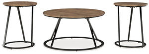 Cassbryn - Occasional Table Set (Set of 3) - Brown / Black - Best Buy Furniture