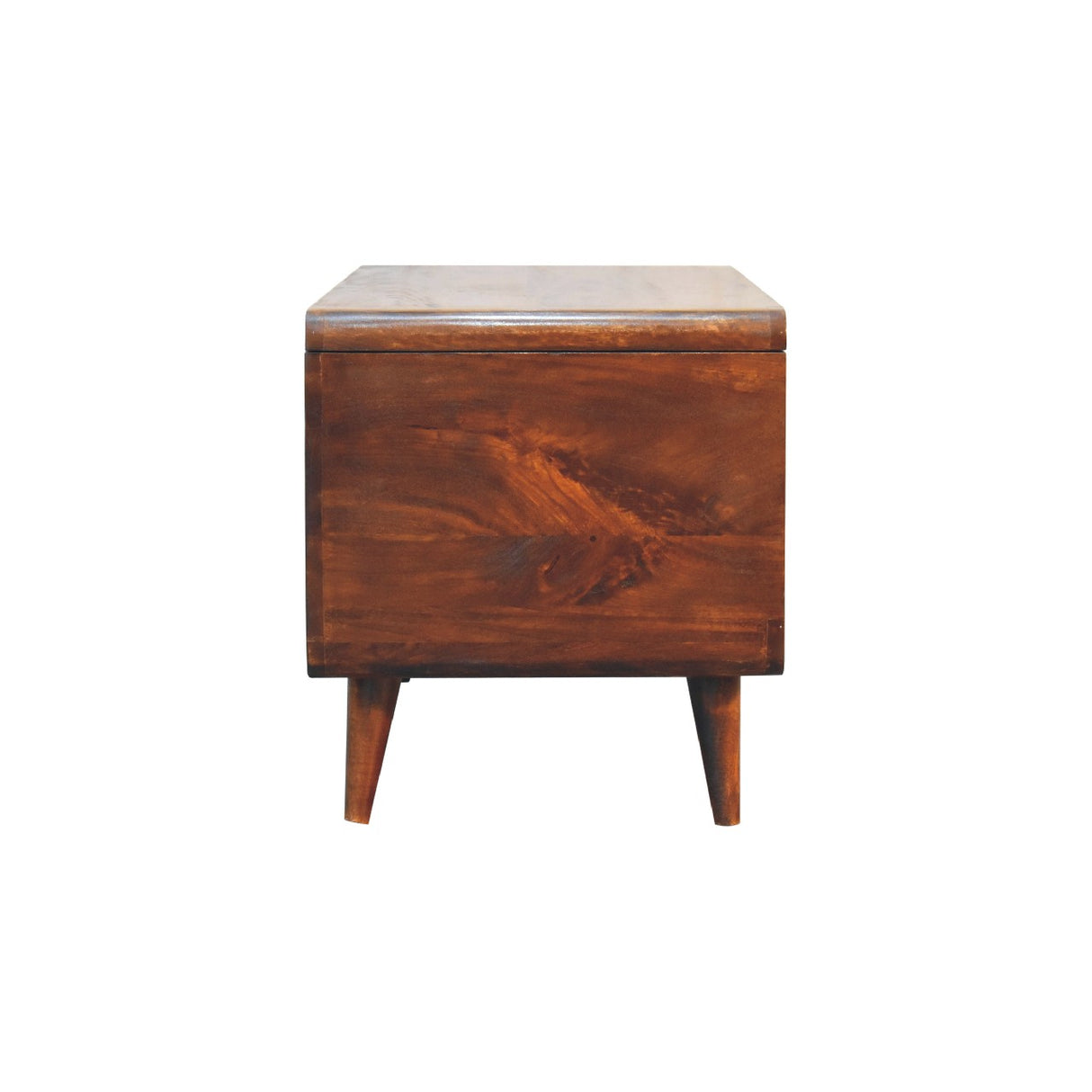 Solid Wood Curved Chestnut Blanket Box