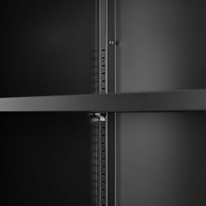 Modern Storage Cabinet With Adjustable Shelves, Magnetic Door Stopper