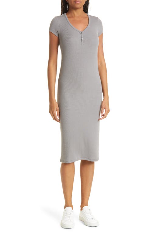 ATM Anthony Thomas Melillo Stretch Modal Ribbed Midi Dress in Snake, Size Small