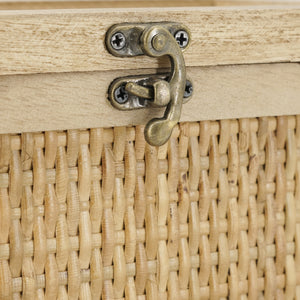 Set of 2 Woven Rattan Decorative Boxes