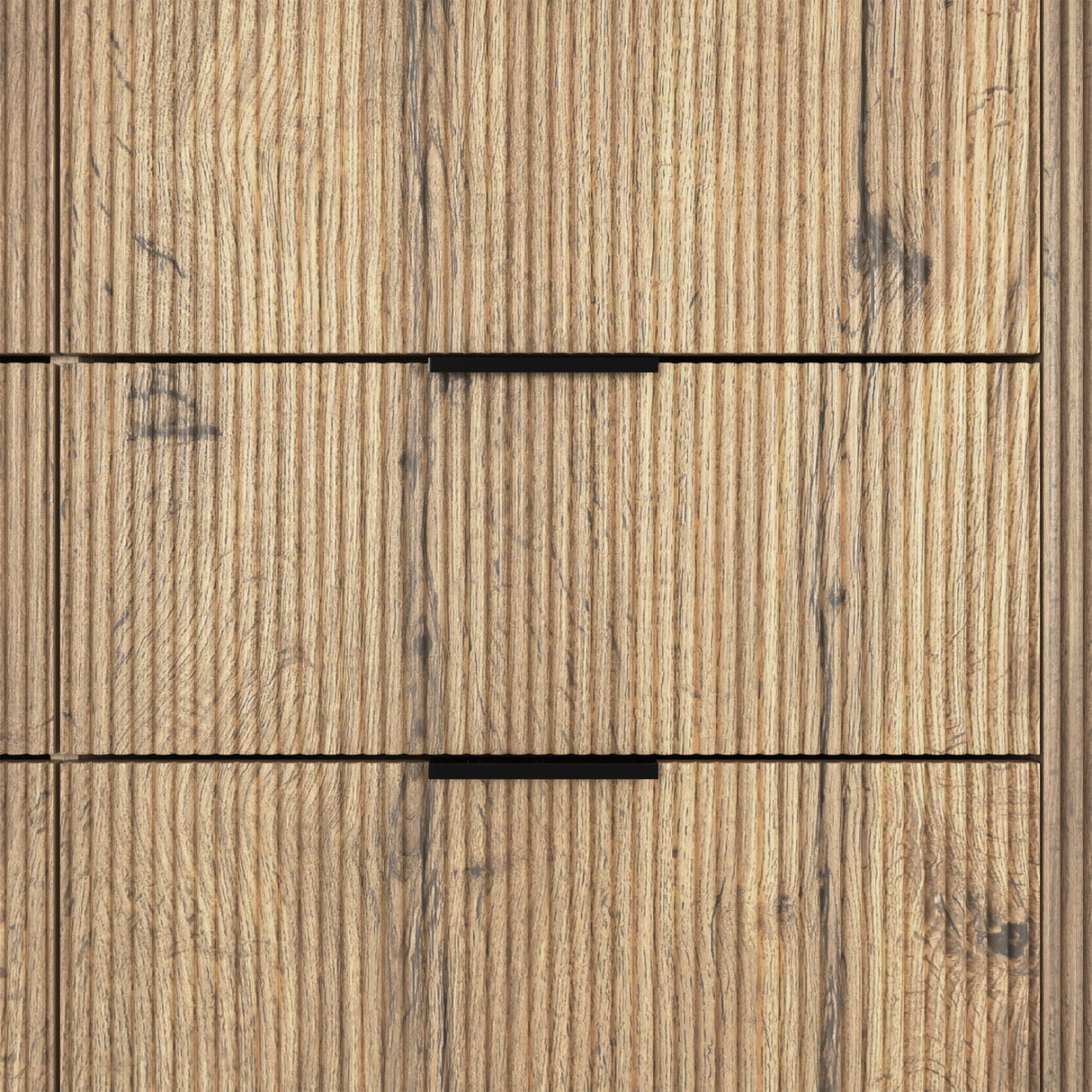Modern 6 Drawer Cabinet With Metal Rounded Corners And Exquisite Handles Multi Functional Storage - Natural Wood