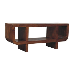 Solid Wood Orion Curved Media Unit