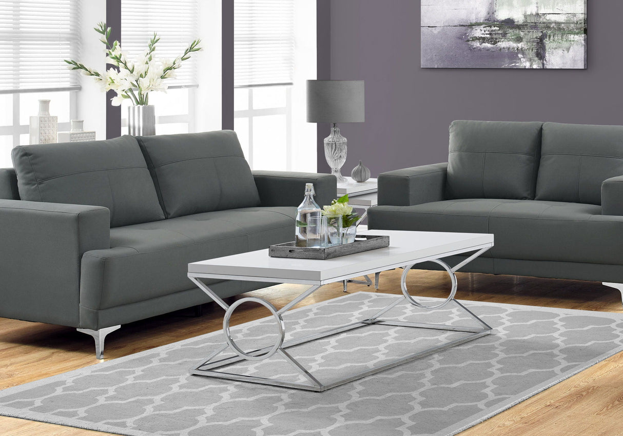 Table, Rectangular, Glossy Contemporary & Modern - White - Best Buy Furniture