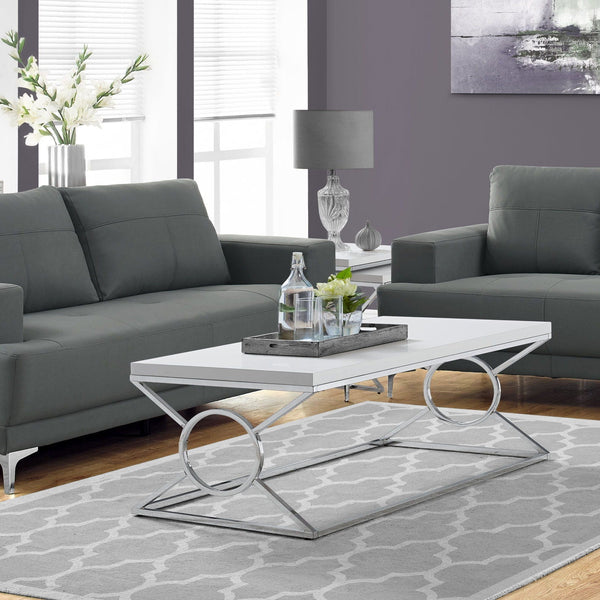 Table, Rectangular, Glossy Contemporary & Modern - White - Best Buy Furniture