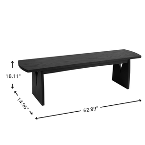 Black Modern Dining Bench
