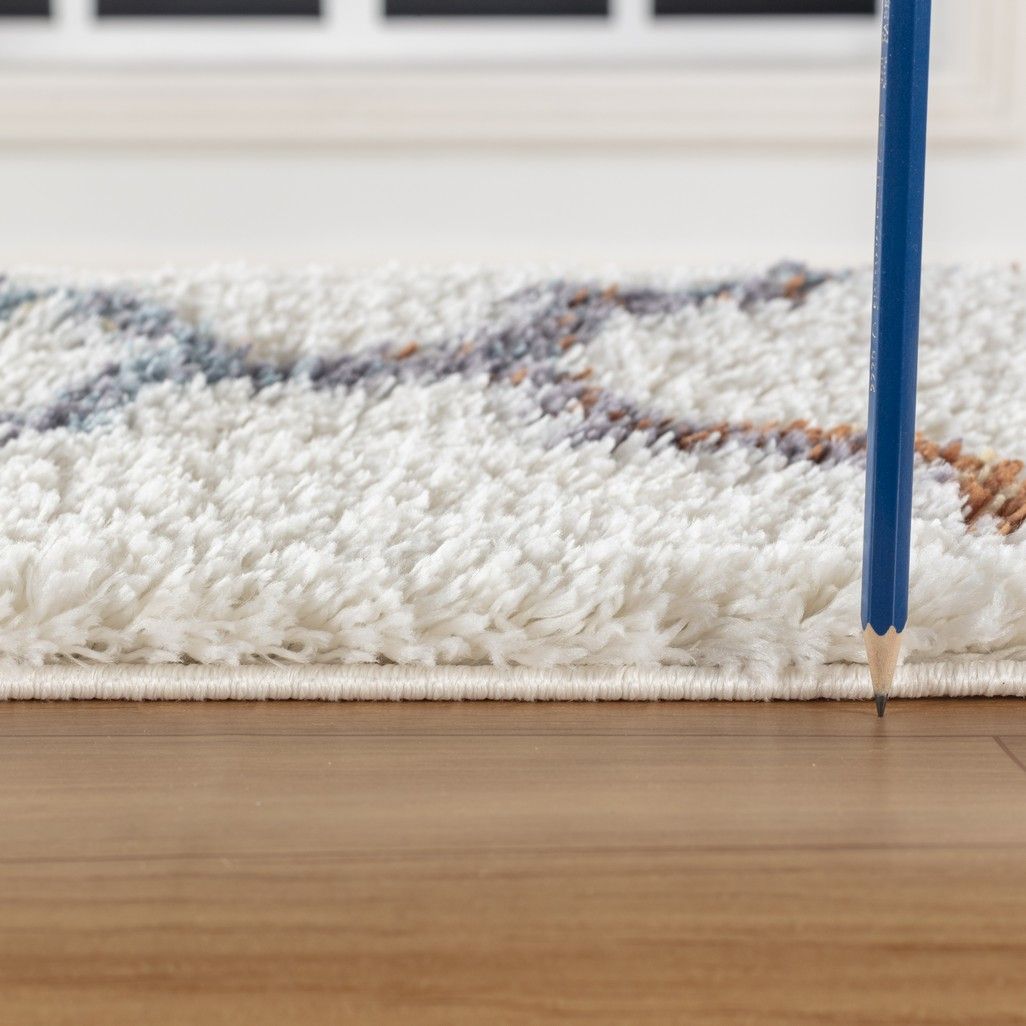 Loft Shag - 7'10" X 9'10" Shaggy Area Rug, Polypropylene - Ivory