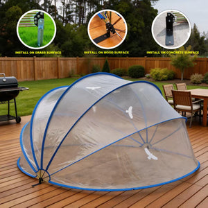 16.4ft Ground-Mounted Retractable Pool Cover