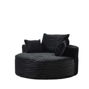 Fluffy Modern Sleeper Chair in Corduroy