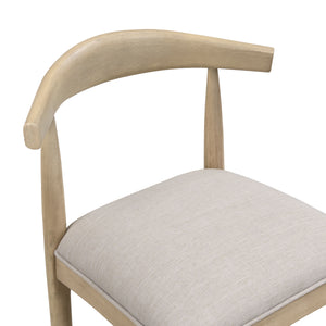 Bar Stool in Pebble Fabric (Set of 2)
