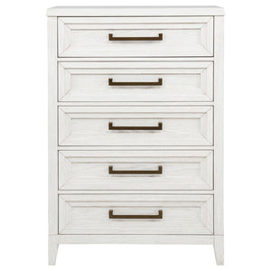 Inverness - 5 Drawer Bedroom Chest - White