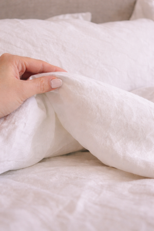 The Messina Washed Cotton 3-Piece Duvet Cover Set