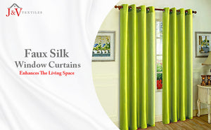 Set of Two 84" Solid Grommet Faux Silk Window Panels