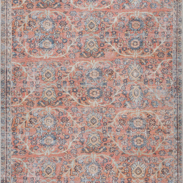 Urpi Rose & Blue Washable Area Rug - Clearance