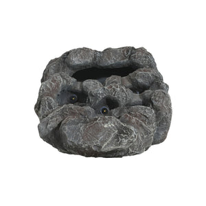 Concrete Rock Waterfall Fountain With LED Lights, Outdoor Garden Decor