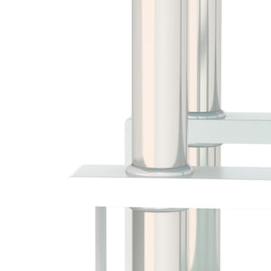 Modern Tempered Glass Tea Table, End Square Table For Living Room