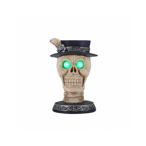 Halloween Skull Candle Holder with Glowing