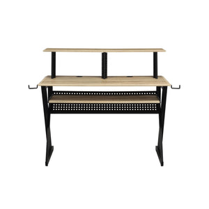 Eleazar - Music Recording Studio Desk - Natural Oak - Best Buy Furniture