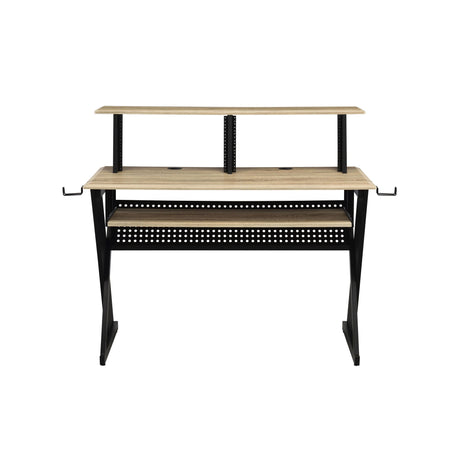 Eleazar - Music Recording Studio Desk - Natural Oak - Best Buy Furniture