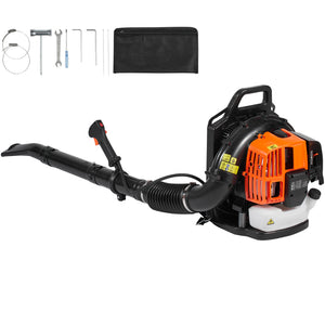 Backpack Leaf Blower 62CC 2-Cycle Gas Leaf Blower 1110CFM Air Volume