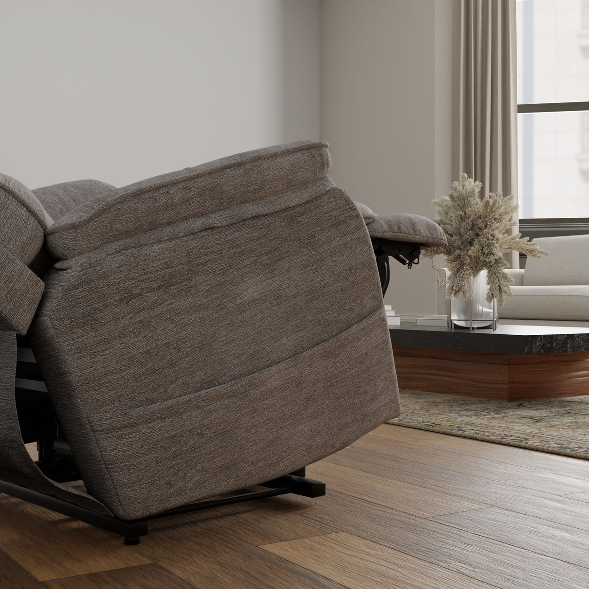 Lucie - Fabric Power Lift Chair - Gray