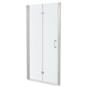 Fold Frameless Shower Door With Tempered Glass