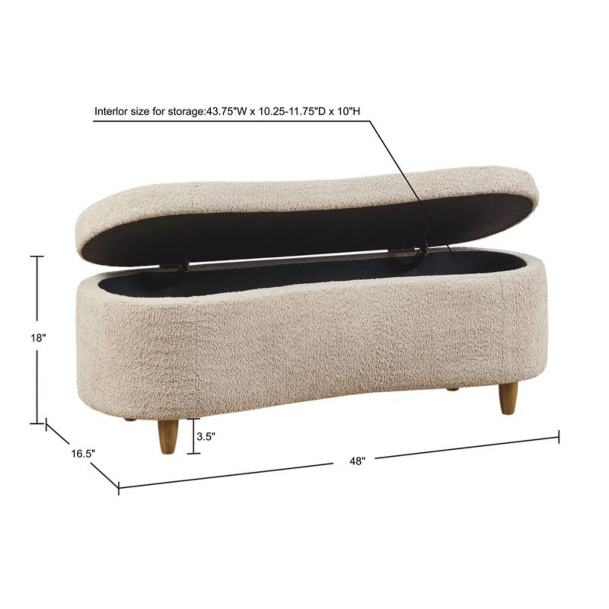 Flip Top Storage Bench
