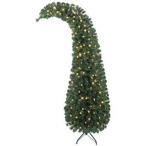 6 Ft Prelit Bent Top Christmas Tree