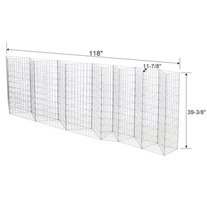 Galvanized Steel Tall Gabion Basket with Multiple Compartments