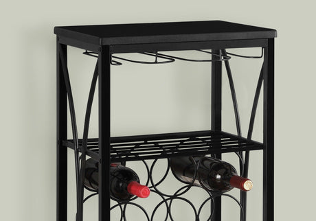 Home Bar, Wine Rack, Transitional - Black - Best Buy Furniture