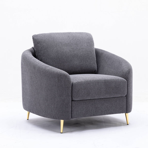 Yuina - Linen Chair - Gray - Best Buy Furniture